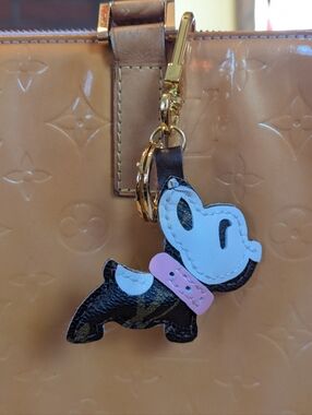UPCYCLD Bag Charm/Key Chain - Pink Dog